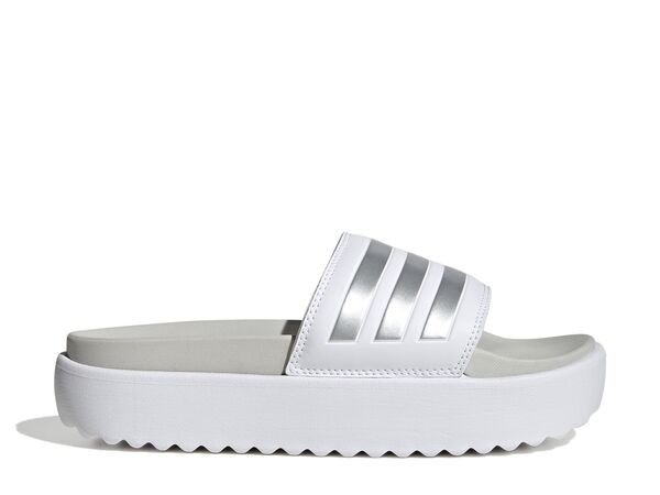 アディダス レディース サンダル シューズ Adilette Platform Slide Sandal - Women's White