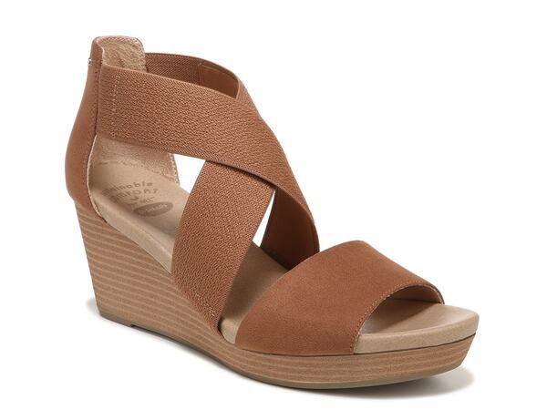 ドクター・ショール レディース サンダル シューズ Barton Wedge Sandal Brown Fabricの通販は