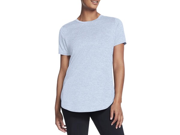 スケッチャーズ レディース Tシャツ トップス GO DRI SWIFT Women's Tee Light Blueの通販は