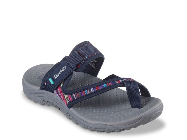 スケッチャーズ レディース サンダル シューズ Reggae Baja Sunrise Sandal Navyの通販は