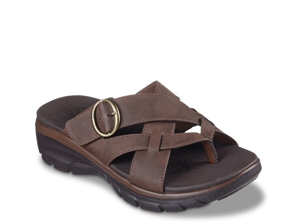 スケッチャーズ レディース サンダル シューズ Easy Going Sandal Dark Brown