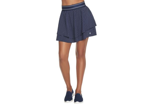 スケッチャーズ レディース スカート ボトムス Sport Court Layered Women's Skort Navy/White Polka Dot