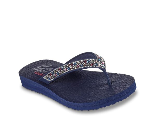 スケッチャーズ レディース サンダル シューズ Meditation Made You Blush Sandal Navy