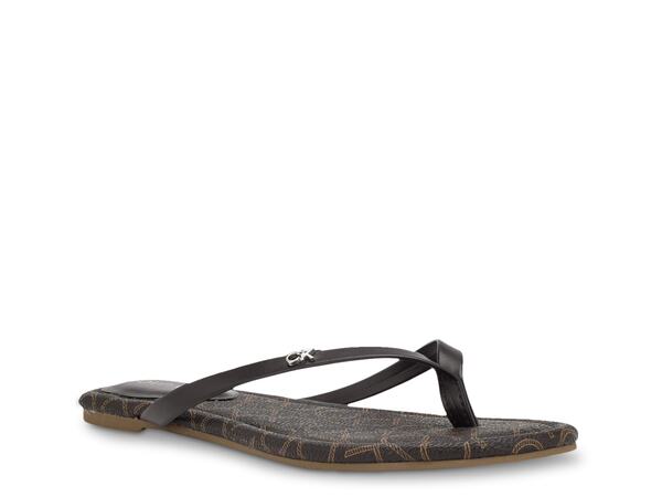カルバンクライン レディース サンダル シューズ Cruzy Flip Flop Dark Brownの通販は 15,800円