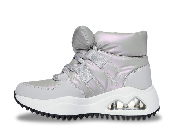 スケッチャーズ レディース ブーツ・レインブーツ シューズ Uno Peaks Snow Boot Silver Metallic