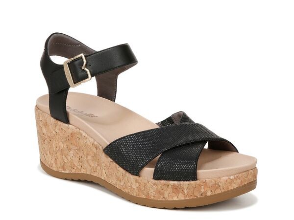 ドクター・ショール レディース サンダル シューズ Citrine Sun Wedge Sandal Black