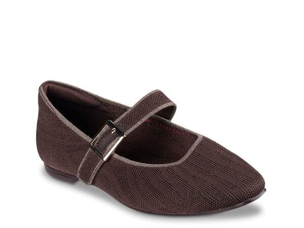 スケッチャーズ レディース パンプス シューズ Cleo Snip Glamorous Mary Jane Flat Dark Brownの通販は