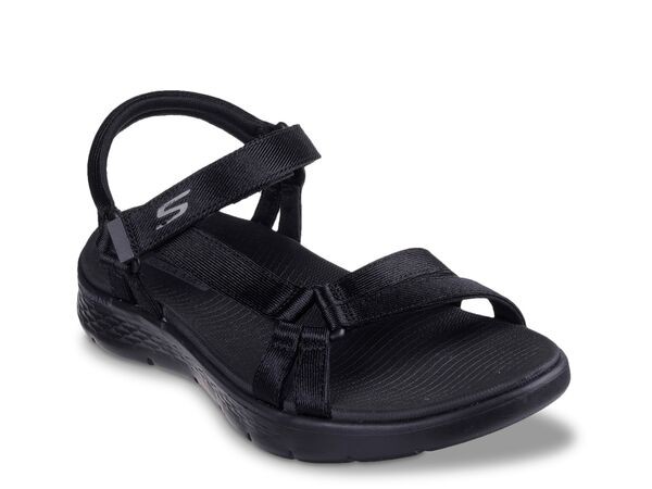 スケッチャーズ レディース サンダル シューズ GO WALK Flex Chic Sandal Blackの通販は