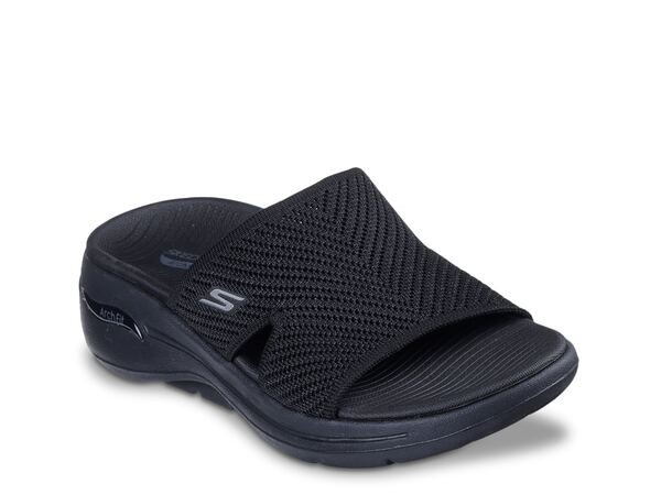 スケッチャーズ レディース サンダル シューズ GO Walk Arch Fit Allure Wedge Sandal Blackの通販は