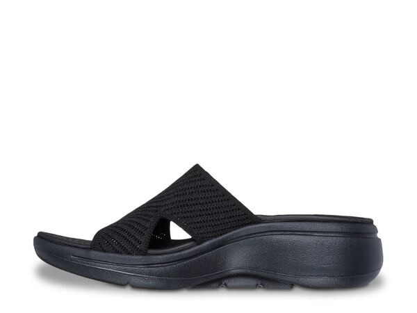 スケッチャーズ レディース サンダル シューズ GO Walk Arch Fit Allure Wedge Sandal Blackの通販は