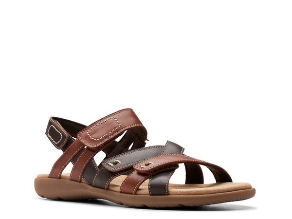 クラークス レディース サンダル シューズ Elizabell Gem Sandal Dark Brown/Cognacの通販は