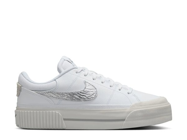 ナイキ レディース スニーカー シューズ Court Legacy Lift Sneaker - Women's White/Silver Metallic