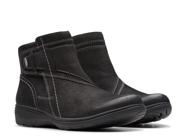 クラークス レディース ブーツ・レインブーツ シューズ Carleigh Style Bootie Black Nubuckの通販は