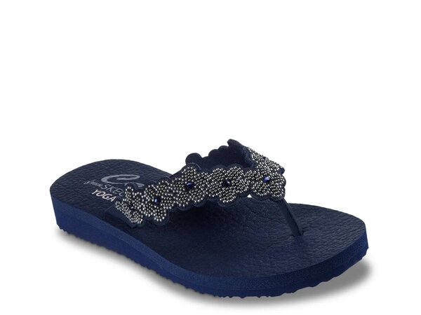スケッチャーズ レディース サンダル シューズ Meditation Rare Elegance Sandal Navy