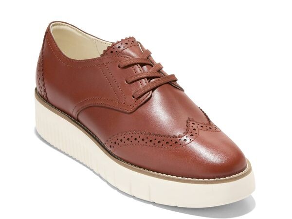 コールハーン レディース オックスフォード シューズ Grand City Platform Wingtip Oxford Dark Brown