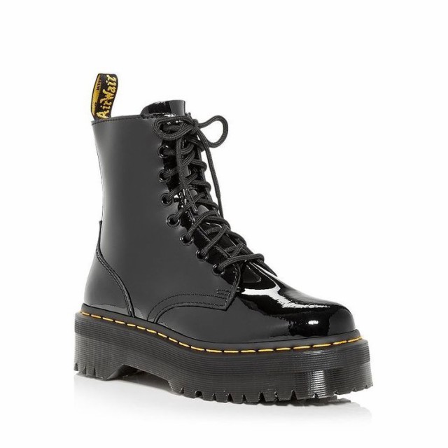 ドクターマーチン レディース ブーツ・レインブーツ シューズ Women's Jadon Platform Combat Boots Black Patentの通販は