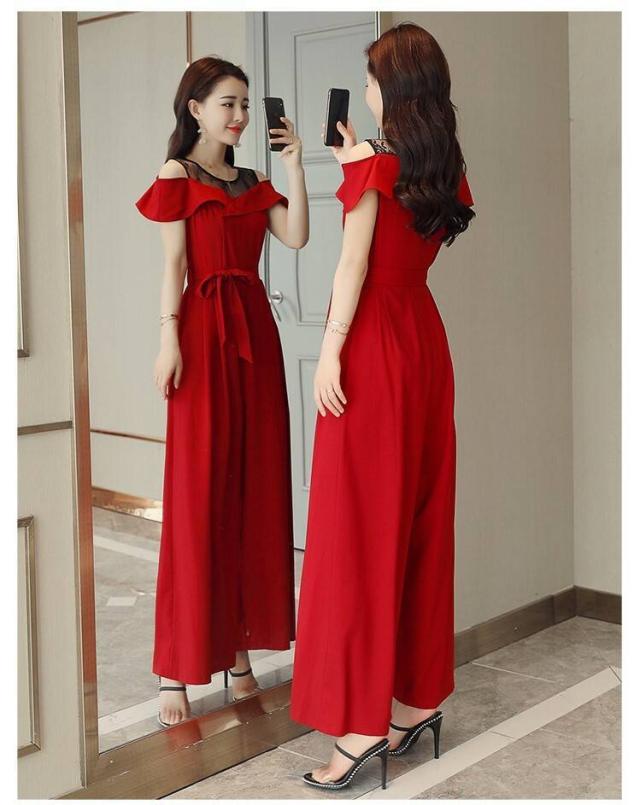 パーティードレス パンツ 結婚式のお呼ばれ30代パンツドレス 袖あり 大きいサイズ ぽっちゃり服 ぽっちゃり系 黒 かっこいいパンツドレスの通販はau Pay マーケット Anemo