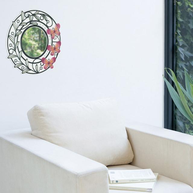 送料無料 ステンドグラス調のウォール ミラー ステッカー 小さなお子様や浴室用の鏡に最適 割れないミラー シール感覚で壁に貼って簡単の通販はau Pay マーケット アカルイミライ