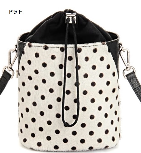 送料無料 イタリア製 ファー＆レザー 巾着型ポシェット レディース バケツ型 バッグの通販は