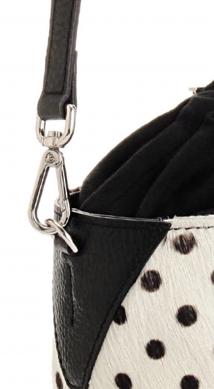 送料無料 イタリア製 ファー＆レザー 巾着型ポシェット レディース バケツ型 バッグの通販は