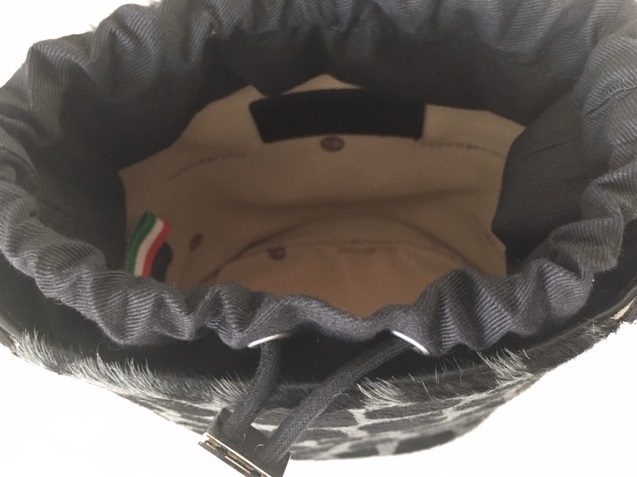 送料無料 イタリア製 ファー＆レザー 巾着型ポシェット レディース バケツ型 バッグの通販は