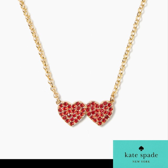 Kate Spade (ケイトスペード）レッドハート ネックレス ピアス セット