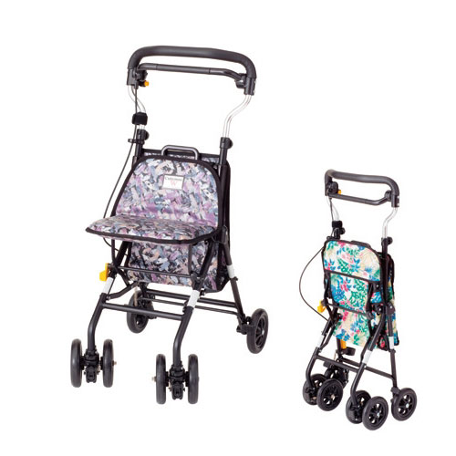 キュートミニW CM-PT ペイント柄 ウィズワン コンパクトタイプ シルバーカー ショッピングカート 介護用品 シニア向け 高齢者