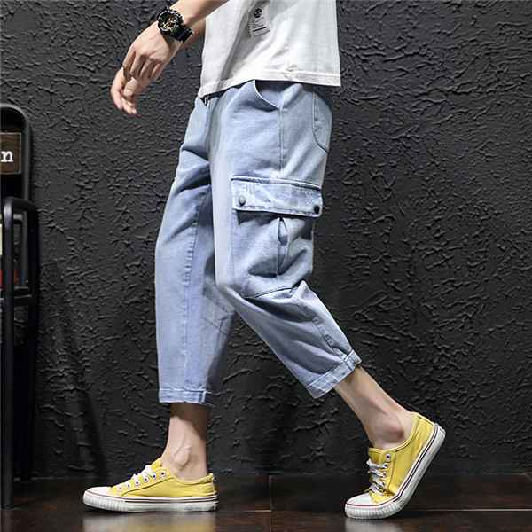 パンツ デニム Jean メンズ ボトムス 着痩 韓国風 人気 お洒落 7分丈 春夏 新作 カジュアルの通販はau Pay マーケット Sy商事