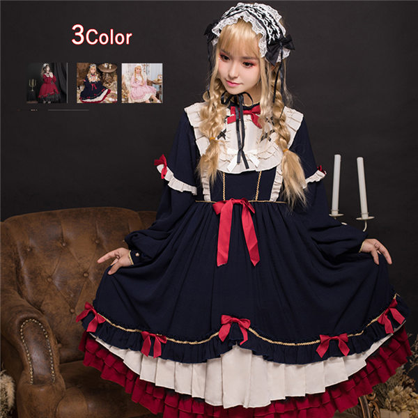 Lolita系 ロリータ ワンピース レディース 長袖 トップス 萌え ゴスロリ ロリータファッション 変装 トップス コスプレ ハロウィンの通販はau Pay マーケット Sy商事