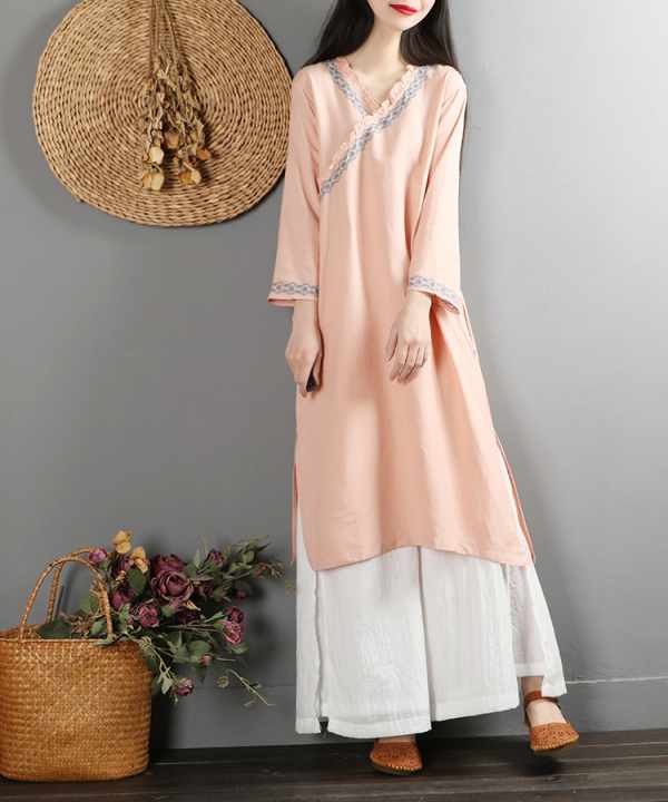 Big Ac Bigバーゲンワンピース レディース マキシワンピース 長袖 ロング丈 きれいめ 着痩せ 民族衣装風 新作 人気 春秋 綿麻 ゆの通販はau Pay マーケット Sy商事