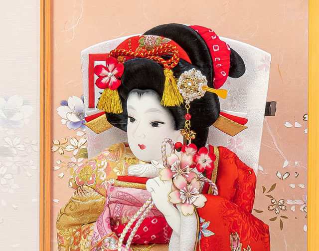 豊富なギフト 京小町 幹山作 ケース飾り 平安豊久 羽子板 押絵羽子板 総 15号 正月