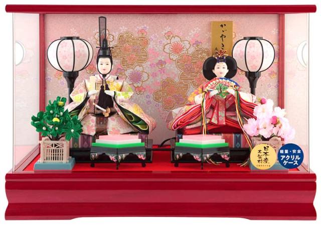 雛人形 コンパクト ひな人形 雛 ケース飾り 親王飾り 藤翁作 みゆき アクリルケース オルゴール付 h303-fn-163-308nr 雛人形 コンパクト ひな人形 雛 ケース飾り 親王飾り 藤翁作 浮舟 小三