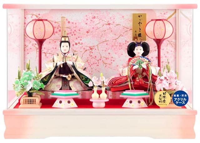 人形のはなふさ　雛人形　コンパクト　ケース飾り　新王飾り　三五新王 人形のはなふさ 雛人形 コンパクト ケース飾り 新王飾り 三五新王