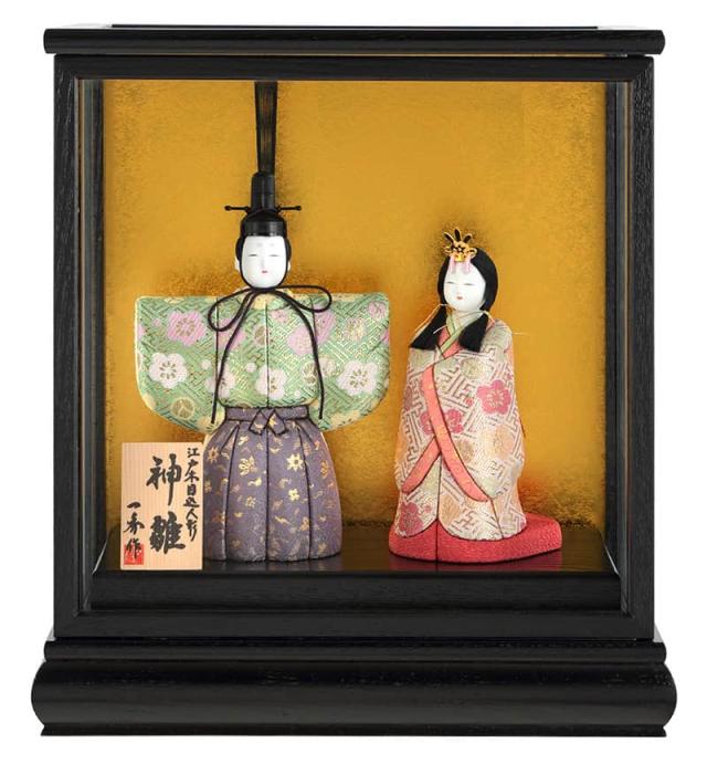 雛人形 コンパクト 一秀 ひな人形 雛 木目込人形飾り ケース飾り 親王飾り 立雛 木村一秀作 神雛 1号 【2025年度新作】 h073-ie-011-5の通販は 29,049円