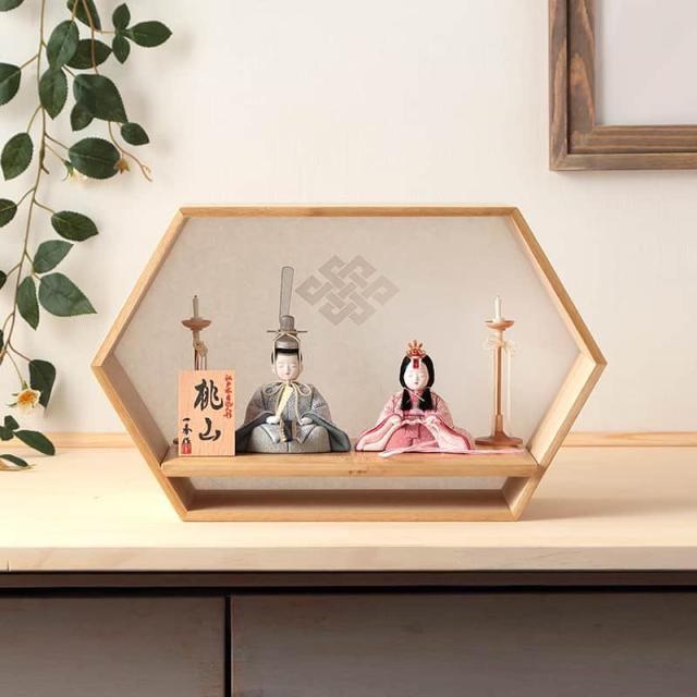 雛人形 コンパクト 一秀 ひな人形 雛 木目込人形飾り 平飾り 親王飾り 木村一秀作 桃山雛 0号 【2025年度新作】 h073-ih-007-6の通販は 44,519円