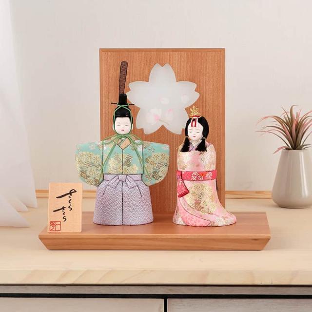 雛人形 コンパクト 一秀 ひな人形 雛 木目込人形飾り 平飾り 親王飾り 立雛 木村一秀作 さくらさくら 【2025年度新作】 h073-ic-145-7の通販は