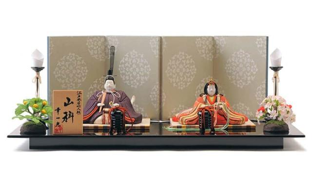 雛人形 幸一光 コンパクト ひな人形 雛 木目込人形飾り 平飾り 親王飾り 山科(やましな) 正絹 【2025年度新作】 h073-koi-4380の通販は