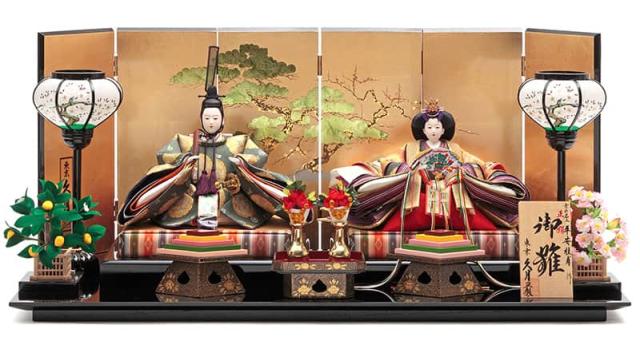 アウトレット品 雛人形 屏風台 台屏風セット 13号 T-702 新月の鏡 八角台セット 黒塗落とし金屏風 親王台付 23a-ya-0730 アウトレット品 雛人形平飾台 屏風・台セット 70×1-13号 羽衣 会津