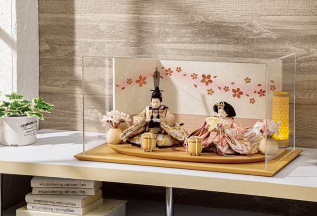 雛人形 ひな人形 雛 ケース飾り 親王飾り 清玉作 芥子親王