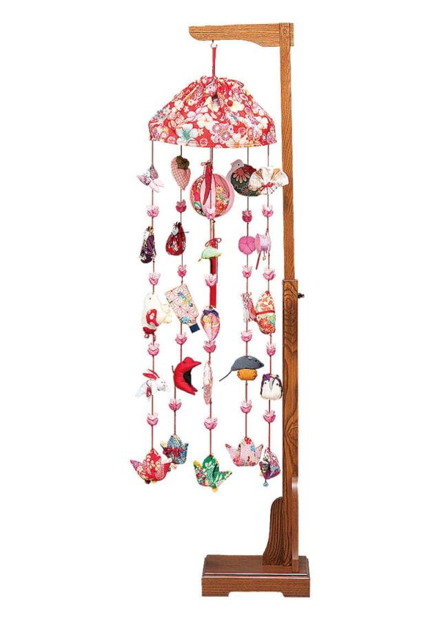 雛人形 平安豊久 ひな人形 つるし飾り つるし雛 さげもん 健明作 花もも 25号 伸縮式スタンド付 【2025年度新作】 h073-mo-332542 HJ-294の通販は