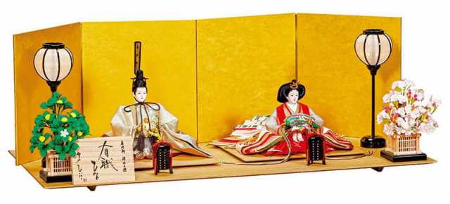 雛人形 京雛 平安雛幸 京七番 親王飾り 御雛 正絹西陣帯地 牡丹