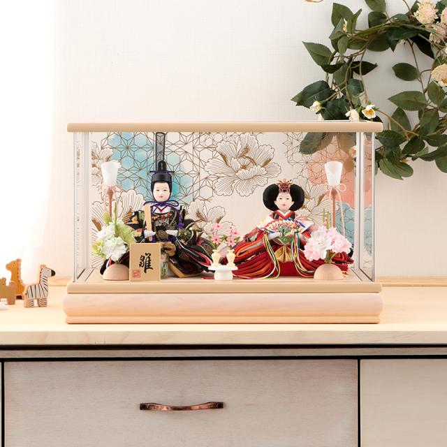 超コンパクト　卓上　ひな飾り　引き出し型収納ケース付き 超コンパクト卓上ひな飾り引き出し型収納ケース付き