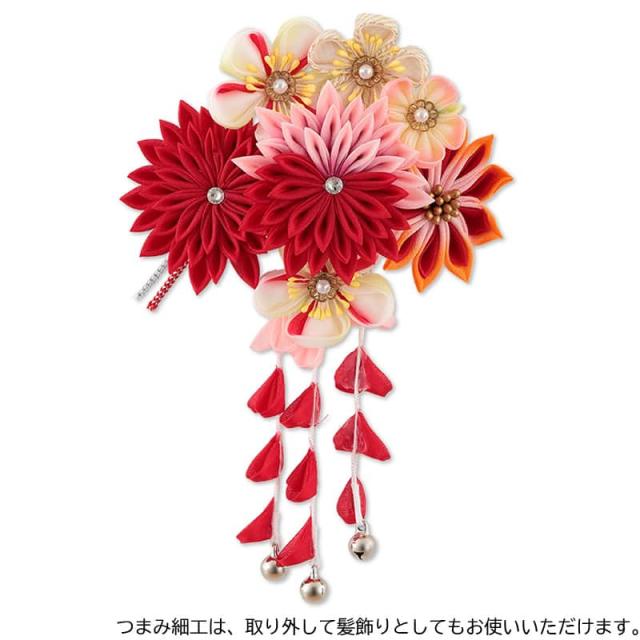 名前旗 雛人形 村上鯉幟 室内飾り 特織 市松（小）白 3-57 赤菊 髪飾り 凛の花白飾り 【2025年度新作】 mk-name-3-653-366-3-57の通販は