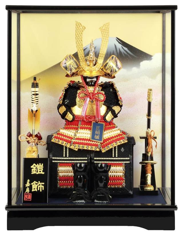 五月人形鎧　御鎧飾 五月人形 鎧 / 朝比奈朔太郎 / 黒小札黒糸威大鎧7号 – 人形の鯉