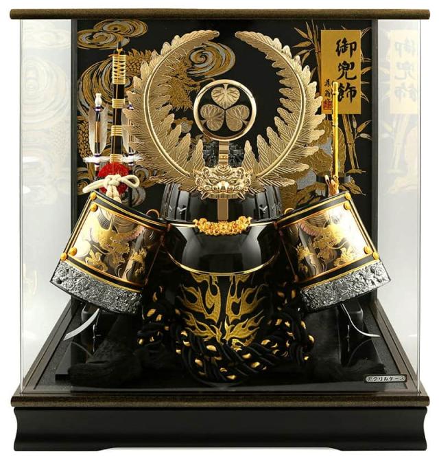 五月人形 徳川家康 コンパクト 着用 兜ケース飾り 兜飾り 藤翁作 着用徳川S型 アクリルケース 【2025年度新作】 h075-fn-195-706の通販は 92,990円