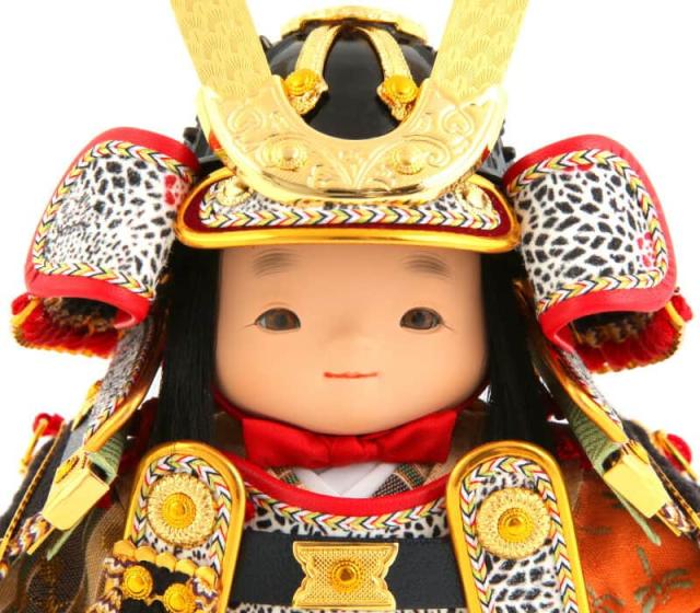 五月人形 幸一光 コンパクト 松崎人形 子供大将飾り 人形単品 玄 げん 金小札 黒糸威 YaekoProject 【2025年度新作】 h075-koi-5814の通販は