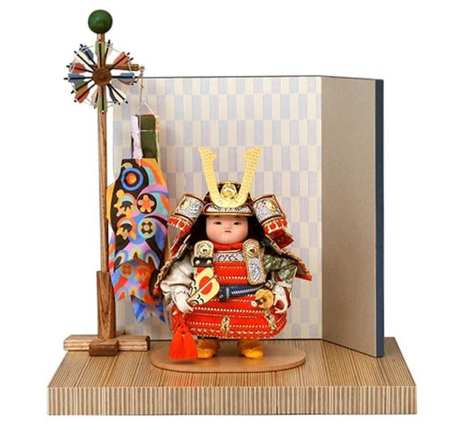 五月人形 幸一光 コンパクト 松崎人形 子供大将飾り 平飾り 鷹丸 たかまる 金小札 紅赤威 【2025年度新作】 h275-koi-5030の通販は 87,890円