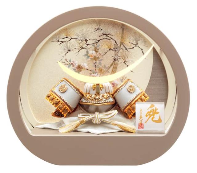 五月人形 久月 コンパクト 伊達政宗 兜ケース飾り 兜飾り 4号兜 取付ケース入 モカ 【2025年度新作】 h075-k-k51324 D-99の通販は