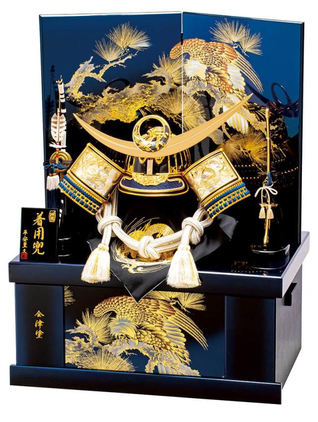 五月人形 豊久 上杉謙信 着用 兜収納飾り 兜飾り 碧 25号 会津塗 【2024年度新作】 h065-mo-502748 GG-098 216,390円