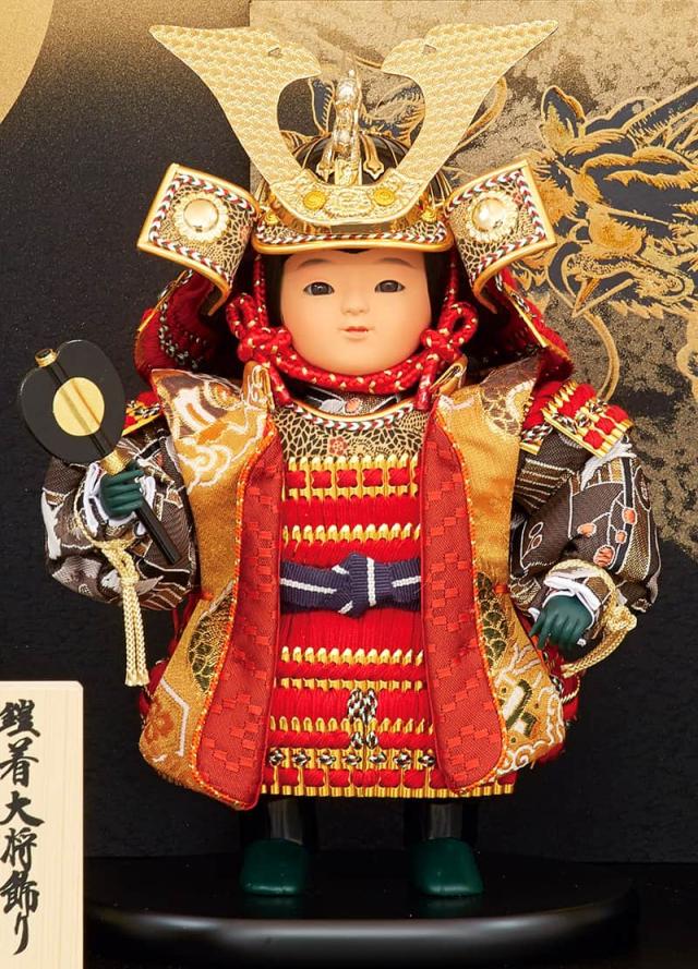 五月人形 コンパクト 吉徳 子供大将飾り 武者人形 平飾り 清村好英作 頭原型 杉田明十志 鎧着大将 飛龍 【2025年度新作】 h075-ys-507134の通販は